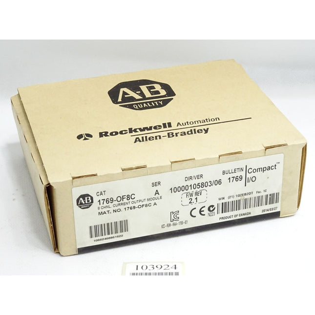 Allen-Bradley 1769-OF8C CompactLogix 8 Pt A/O Current Module / Neu OVP versiegelt - Maranos.de