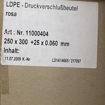 500x Druckverschlußbeutel rosa Folienbeutel ESD 250x300mm antistatisch - Maranos.de