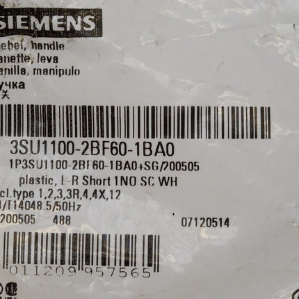 Siemens Knebel 3SU1100-2BF60-1BA0 / Neu OVP - Maranos.de