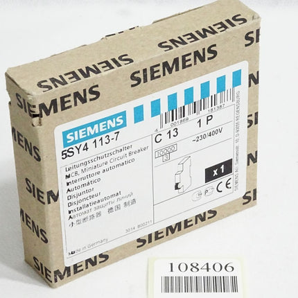 Siemens Leitungsschutzschalter C13 1P 5SY4113-7 / Neu OVP - Maranos.de
