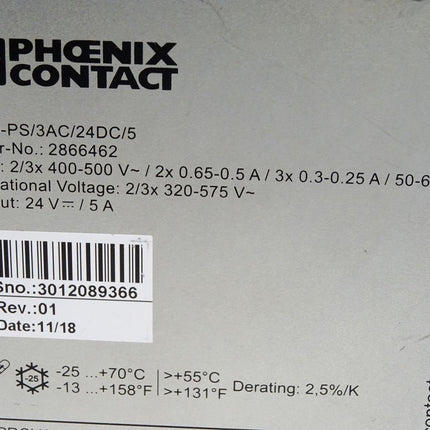 Phoenix Contact TRIO-PS/3AC/24DC/5 2866462 - Maranos.de