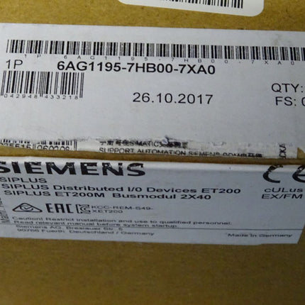 Siemens 6AG1195-7HB00-7XA0 Siplus 6AG1 195-7HB00-7XA0 Baugruppenträger neu-OVP - Maranos.de