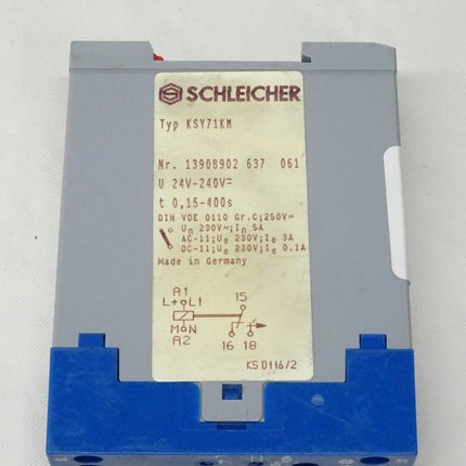 Schleicher KSY71KM Zeitrelais 0,15-400s / 24-240V / 13908902 - Maranos.de