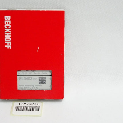 Beckhoff EL3403 0010 EtherCAT-Klemme 3-Kanal-Analog-Eingang / Neu OVP versiegelt - Maranos.de