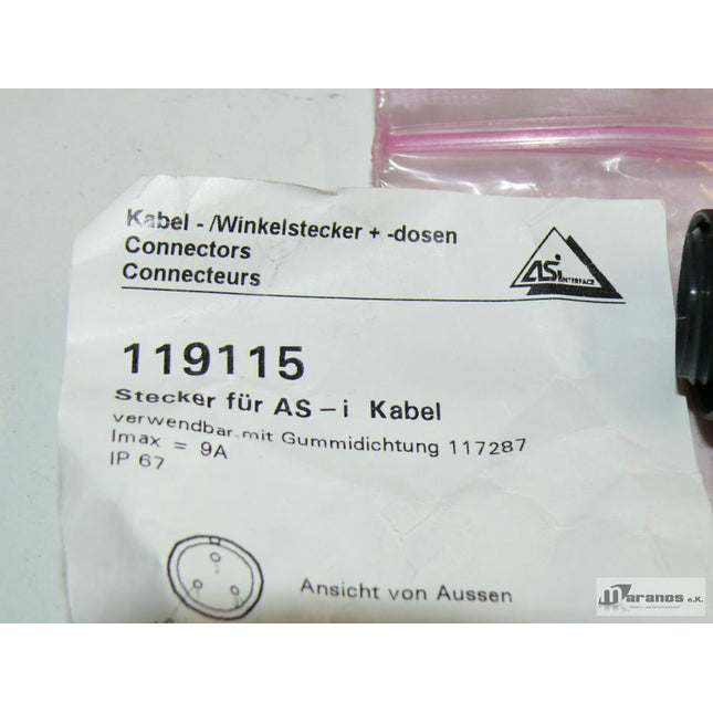 NEU-OVP Baumer 119115 Kabel- Winkelstecker Connectors Dose für AS-i Kabel - Maranos.de