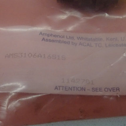 Amphenol AMS3106A16S1S / MS3106A16S-1S / Neu OVP - Maranos.de