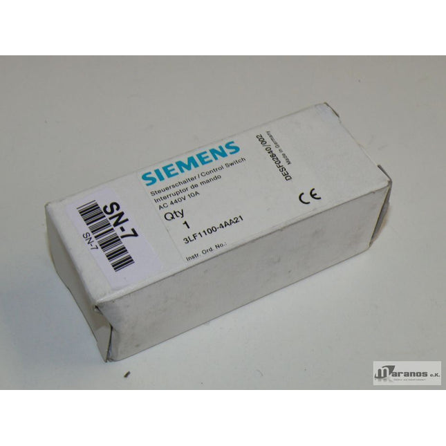 Siemens 3LF1100-4AA21 Steuerschalter 3LF1 100-4AA21 Interruptor NEU-OVP - Maranos.de