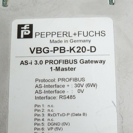 Pepperl+Fuchs 189930 VBG-PB-K20-D AS-Interface Gateway - Maranos.de