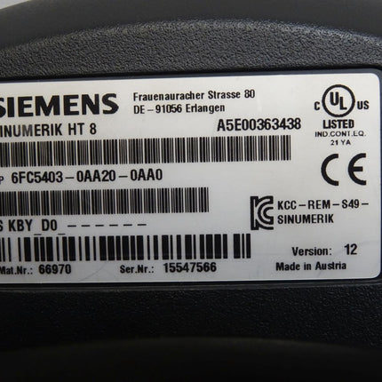 Siemens Sinumerik HT8 handheld terminal 6FC5403-0AA20-0AA0 mit Kabel 6XV1440-4BH50 / OVP - Maranos.de