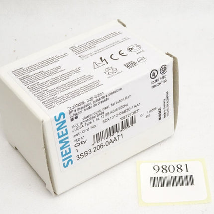 Siemens Drucktaster klar 3SB3206-0AA71 3SB3 206-0AA71 / Neu OVP - Maranos.de