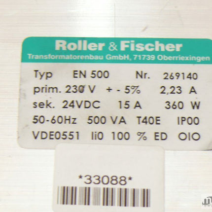 Roller&Fischer EN 500 NR. 269140 Prim. 230 V +- 5% - Maranos.de