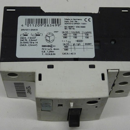 Siemens 3RV1011-0HA10 Motorschutzschalter Schütz 3RV1 011-0HA10 - Maranos.de