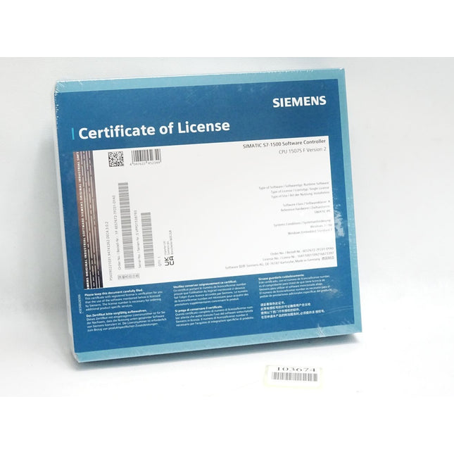 Siemens 6ES7672-7FC01-0YA0 6ES7 672-7FC01-0YA0 S7-1500 Failsafe Software Controller CPU 1507S / Neu OVP - Maranos.de