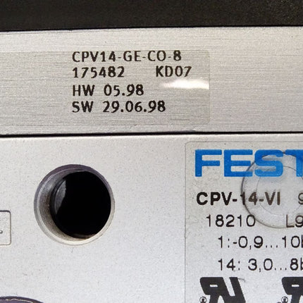 Festo CPV14-GE-CO-8 / 175482 + CPV-14-VI / 18210 / Neu - Maranos.de