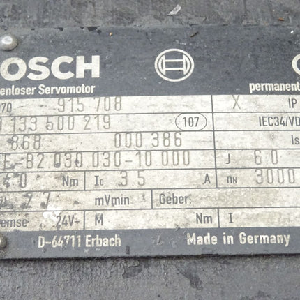 Bosch Bürstenloser Servomotor 0133500219 SE-B2.030.030-10.000 3000min-1 - Maranos.de