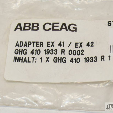 Neu: ABB CEAG GHG 4101933R 002 Adapter / Dichtung EX41/EX42 GHG4101933R 002 - Maranos.de