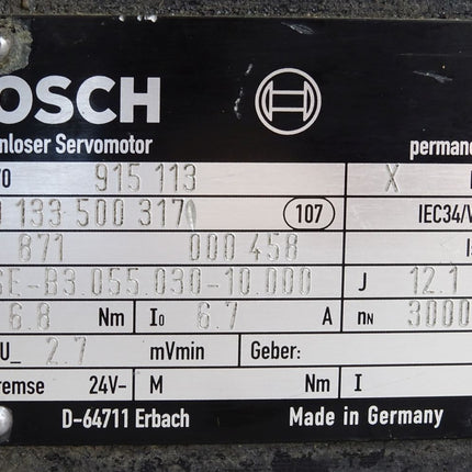 Bosch Bürstenloser Servomotor 0133500317 SE-B3.055.030-10.000 3000min-1 - Maranos.de