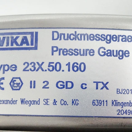 Wika Manometer nach EN 837-1 mit angebautem Druckmittler 0...+1 barg / 9226.01 990.26 / Neu - Maranos.de