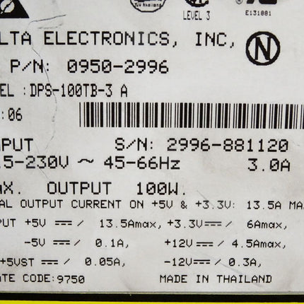 Delta Electronics 0950-2996 DPS-100TB-3 Power Supply 100W - Maranos.de