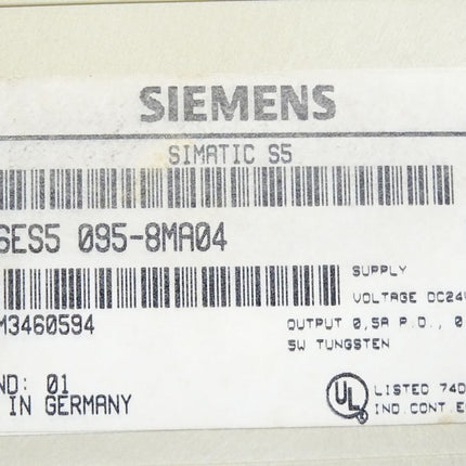 Siemens S5-95U / 6ES5095-8MA04  / 6ES5 095-8MA04 - Maranos.de