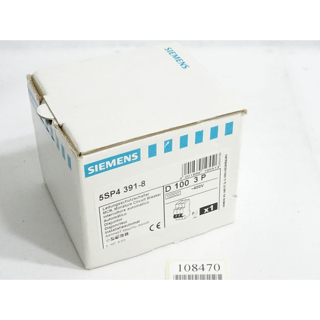 Siemens Leitungsschutzschalter 5SP4 391-8 5SP4391-8 / Neu OVP - Maranos.de