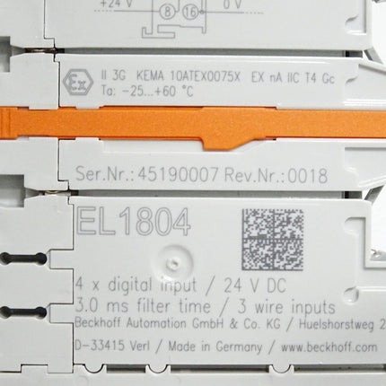 Beckhoff EL1804 digitale Eingangsklemme - Maranos.de