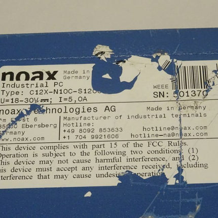 Noax C12X-N10C-S1200 Industrie PC Touchpanel - Maranos.de