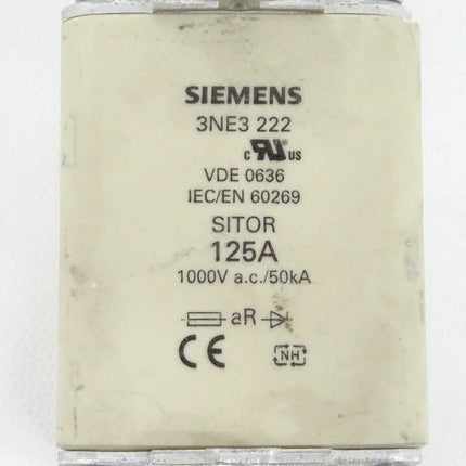 Siemens SITOR 3NE3222 VDE 0636 IEC/EN 60269 125A 1000V 3NE3 222 - Maranos.de