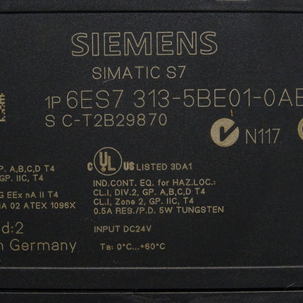 Siemens S7-300 CPU313C 6ES7313-5BE01-0AB0 6ES7 313-5BE01-0AB0 v2.0.10 - Maranos.de