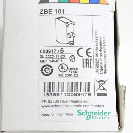 Schneider Electric Hilfsschalter ZBE 101 ZBE101 008947 / Inhalt:5 Stück / Neu OVP - Maranos.de