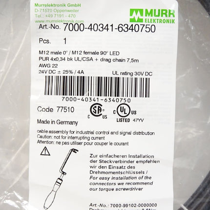 Murr Elektronik 7000-40341-6340750 / Neu OVP - Maranos.de