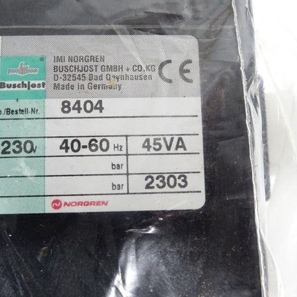 Buschjost Norgren Magnetventil 8234500 8404.23049 / Neu OVP - Maranos.de