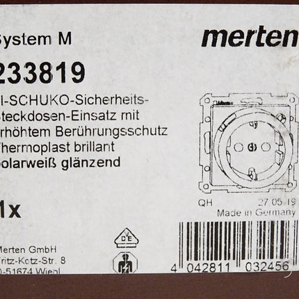 Merten 233819 FI-Schuko Sicherheits-Steckdosen-Einsatz / Neu OVP - Maranos.de