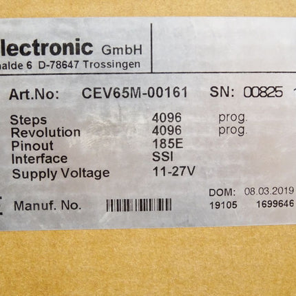 TR electronic Absolut-Encoder CEV65M-00161 / Neu OVP - Maranos.de