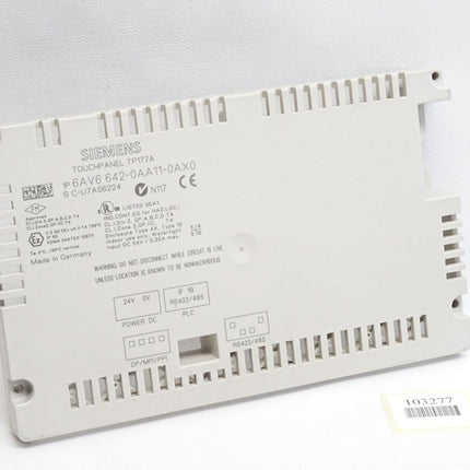 Siemens Backcover Rückschale Panel Touch TP177A 6AV6642-0AA11-0AX0 6AV6 642-0AA11-0AX0 - Maranos.de