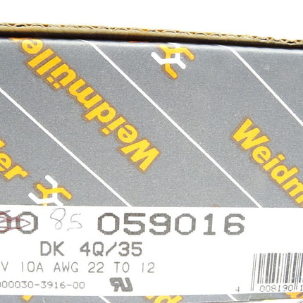 Weidmüller 059016/059016000 / DK 4Q/35 / DK4Q/35 / Inhalt : 85 Stück / Neu OVP - Maranos.de