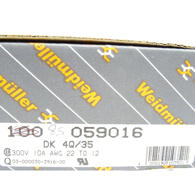Weidmüller 059016/059016000 / DK 4Q/35 / DK4Q/35 / Inhalt : 85 Stück / Neu OVP - Maranos.de