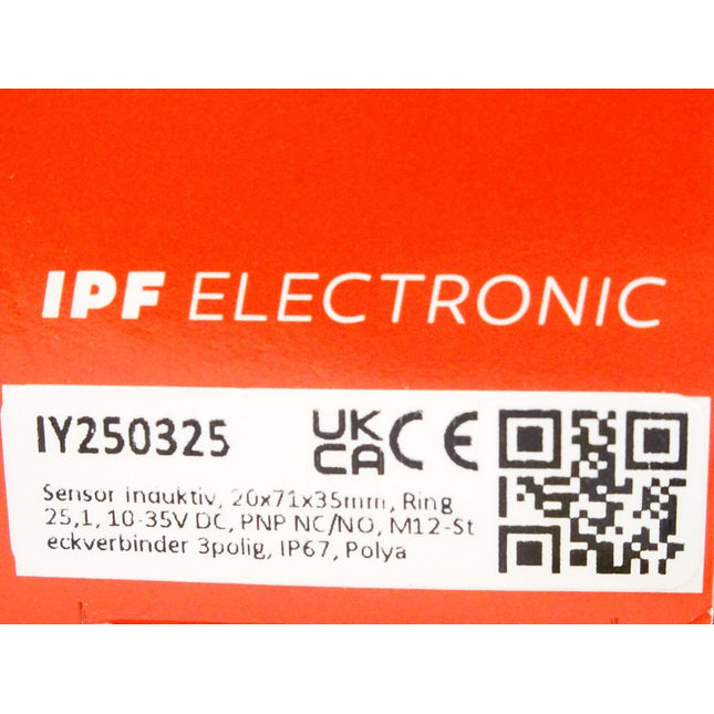 Ipf electronic Sensor Induktiv IY250325 / Neu OVP - Maranos.de