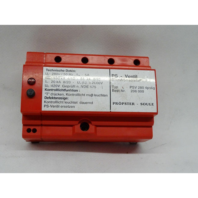 PRÖPSTER - SOULE PSV280 4polig Blitzstromableiter 206000 - Maranos.de