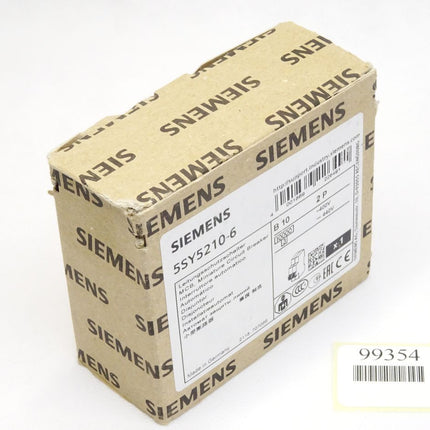 Siemens 5SY5210-6 Leitungsschutzschalter B10 2P / Neu OVP - Maranos.de