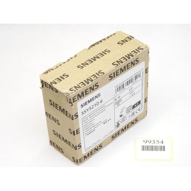 Siemens 5SY5210-6 Leitungsschutzschalter B10 2P / Neu OVP - Maranos.de
