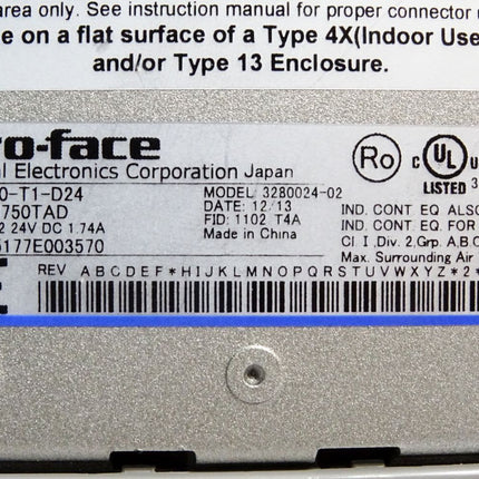 Proface 3280024-02 AGP3750-T1-D24 PFXGP3750TAD HMI Panel - Maranos.de