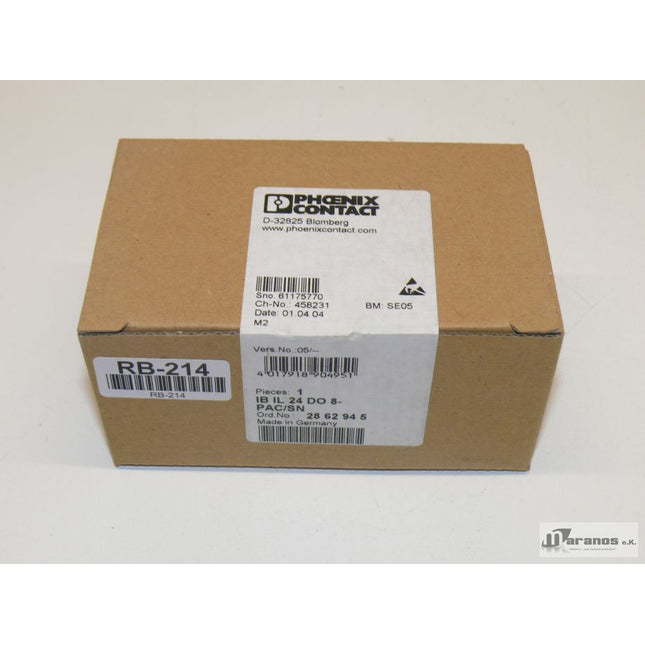 NEU-OVP Phönix Contact IB IL 24 DO 8-PAC/SN  Inline terminal 2862945 - Maranos.de