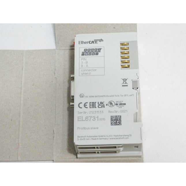 Beckhoff EL6731 0010 Rev.0021 PROFIBUS-Masterklemme / Neu OVP - Maranos.de