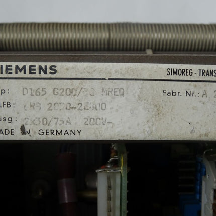 Siemens Simoreg Transistorsteller D165 G200/30MREQ / 6RB2030-2EG00 - Maranos.de