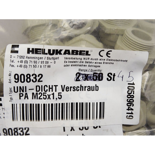 Helukabel UNI-DICHT Verschraub PA M25x1,5 / 90832 / Inhalt : 45 Stück / Neu OVP - Maranos.de
