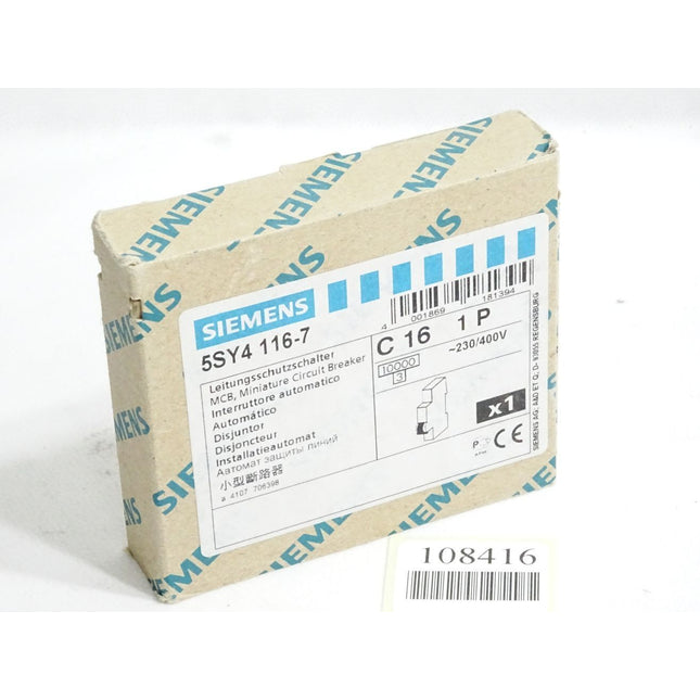 Siemens Leitungsschutzschalter 5SY4116-7 / Neu OVP - Maranos.de