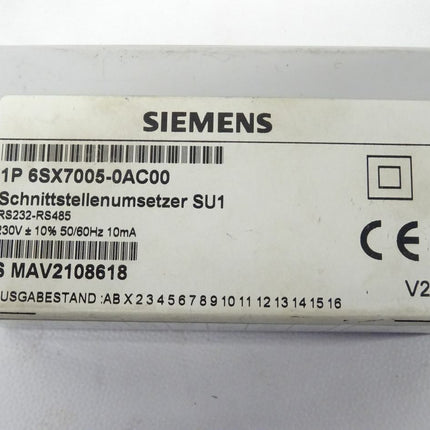 Siemens 6SX7005-0AC00 Schnittstellenumsetzer SU1 6SX7 005-0AC00 - Maranos.de