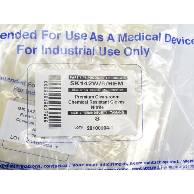 North SK Clean Room Nitrile Gloves SK142W/8/HEM / Inhalt : 10 Stück / Neu OVP - Maranos.de