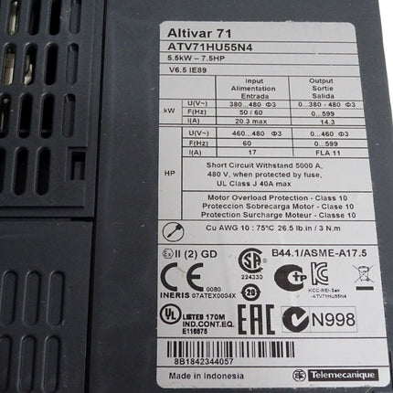 Schneider Electric Altivar 71 ATV71HU55N4 5.5kW / Neu OVP - Maranos.de